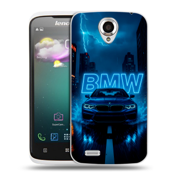 Пластиковый чехол на Lenovo S820 с принтом BMW БМВ