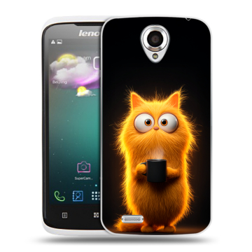 Пластиковый чехол на Lenovo S820 с принтом Смешной кот Пластиковый чехол на Lenovo S820 с принтом Смешной кот