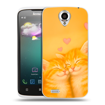 Пластиковый чехол на Lenovo S820 с принтом Милые котята Пластиковый чехол на Lenovo S820 с принтом Милые котята