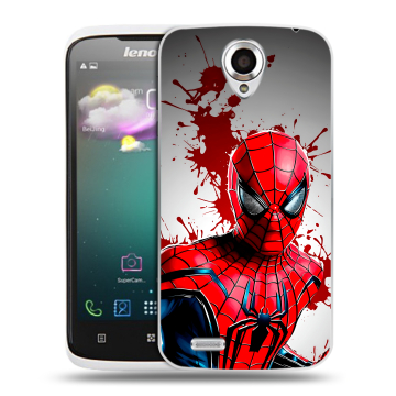 Пластиковый чехол на Lenovo S820 с принтом Spiderman Человек паук Пластиковый чехол на Lenovo S820 с принтом Spiderman Человек паук