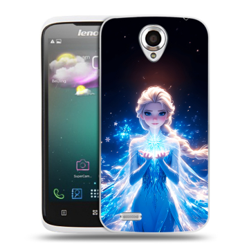 Пластиковый чехол на Lenovo S820 с принтом Холодное сердце Frozen Пластиковый чехол на Lenovo S820 с принтом Холодное сердце Frozen