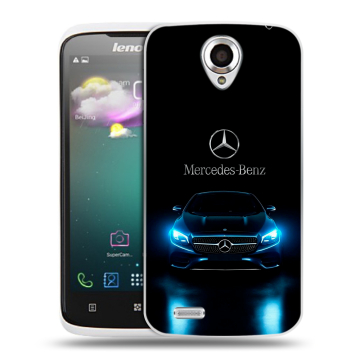 Пластиковый чехол на Lenovo S820 с принтом Mercedes Мерседес