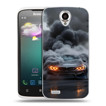 Пластиковый чехол на Lenovo S820 с принтом BMW БМВ