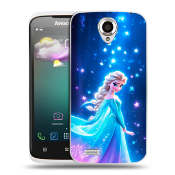 Пластиковый чехол на Lenovo S820 с принтом Холодное сердце Frozen