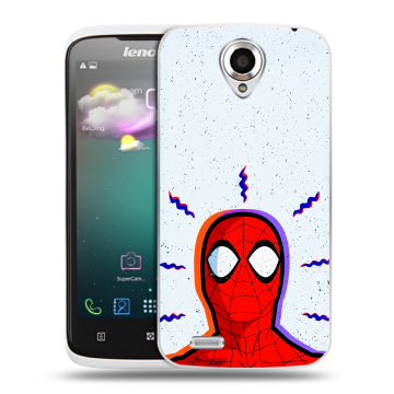Пластиковый чехол на Lenovo S820 с принтом Spiderman Человек паук Пластиковый чехол на Lenovo S820 с принтом Spiderman Человек паук
