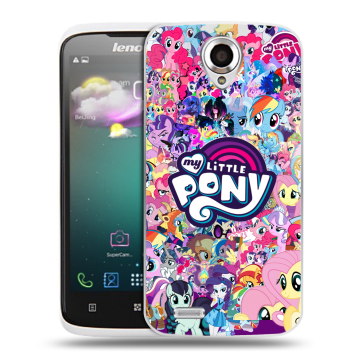 Пластиковый чехол на Lenovo S820 с принтом My little pony Дружба чудо