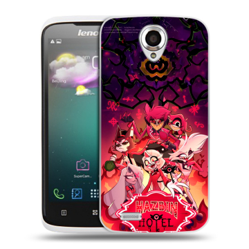 Пластиковый чехол на Lenovo S820 с принтом Hazbin Hotel Отель Хазбин