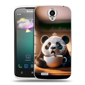 Пластиковый чехол на Lenovo S820 с принтом смешная панда Пластиковый чехол на Lenovo S820 с принтом смешная панда