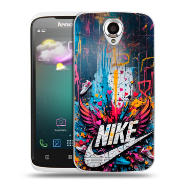 Пластиковый чехол на Lenovo S820 с принтом Nike Найк Пластиковый чехол на Lenovo S820 с принтом Nike Найк