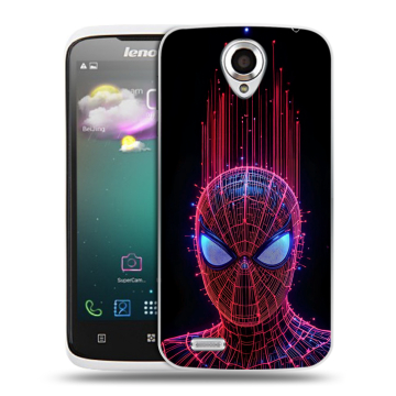 Пластиковый чехол на Lenovo S820 с принтом Spiderman Человек паук Пластиковый чехол на Lenovo S820 с принтом Spiderman Человек паук