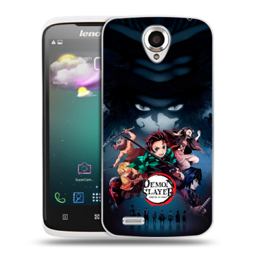 Пластиковый чехол на Lenovo S820 с принтом Demon Slayer Клинок рассекающий демонов Пластиковый чехол на Lenovo S820 с принтом Demon Slayer Клинок рассекающий демонов
