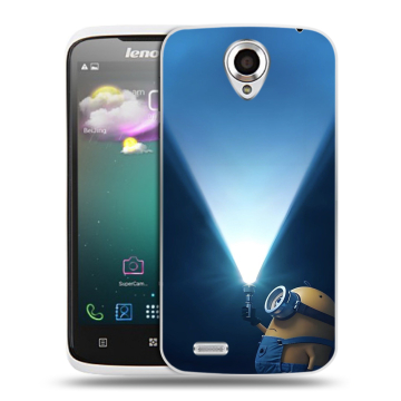 Пластиковый чехол на Lenovo S820 с принтом Миньоны
