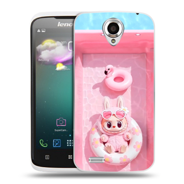 Пластиковый чехол на Lenovo S820 с принтом Labubu Лабубу Пластиковый чехол на Lenovo S820 с принтом Labubu Лабубу