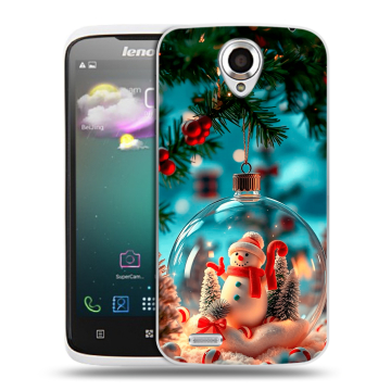 Пластиковый чехол на Lenovo S820 с принтом Новый год Пластиковый чехол на Lenovo S820 с принтом Новый год
