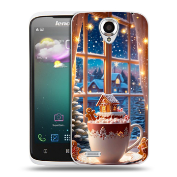Пластиковый чехол на Lenovo S820 с принтом Новый год Пластиковый чехол на Lenovo S820 с принтом Новый год