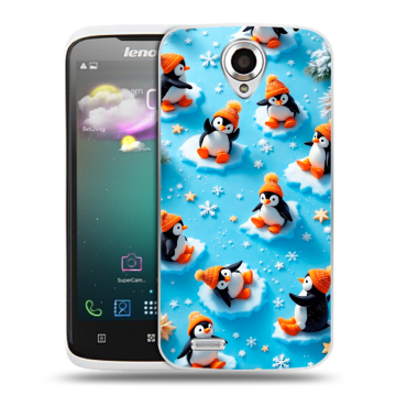 Пластиковый чехол на Lenovo S820 с принтом Новый год Пластиковый чехол на Lenovo S820 с принтом Новый год