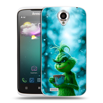Пластиковый чехол на Lenovo S820 с принтом Новый год гринч Пластиковый чехол на Lenovo S820 с принтом Новый год гринч