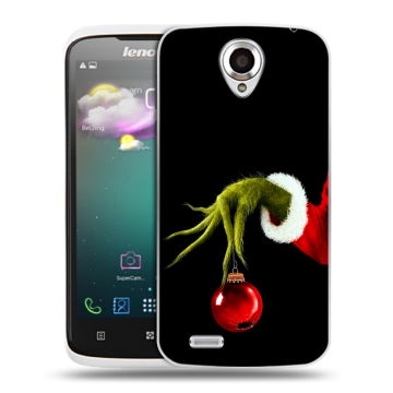 Пластиковый чехол на Lenovo S820 с принтом Новый год Гринч Пластиковый чехол на Lenovo S820 с принтом Новый год Гринч