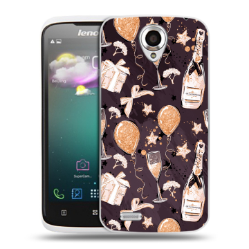 Пластиковый чехол на Lenovo S820 с принтом Новый год Пластиковый чехол на Lenovo S820 с принтом Новый год