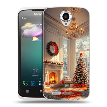 Пластиковый чехол на Lenovo S820 с принтом Новый год Пластиковый чехол на Lenovo S820 с принтом Новый год