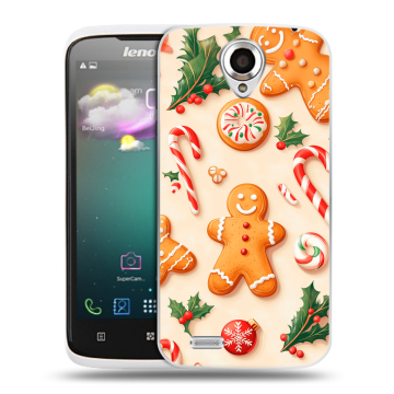 Пластиковый чехол на Lenovo S820 с принтом Новый год Пластиковый чехол на Lenovo S820 с принтом Новый год