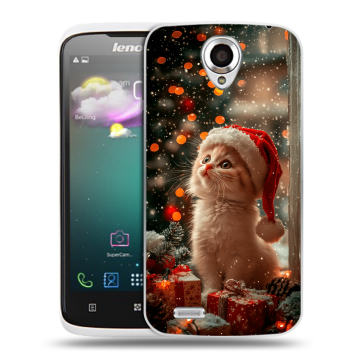 Пластиковый чехол на Lenovo S820 с принтом Новый год Пластиковый чехол на Lenovo S820 с принтом Новый год