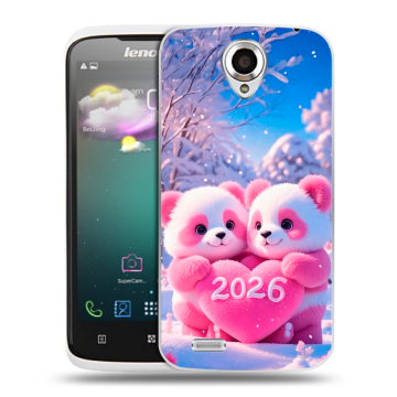 Пластиковый чехол на Lenovo S820 с принтом Новый год Пластиковый чехол на Lenovo S820 с принтом Новый год