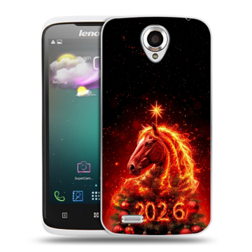 Пластиковый чехол на Lenovo S820 с принтом Новый год Пластиковый чехол на Lenovo S820 с принтом Новый год