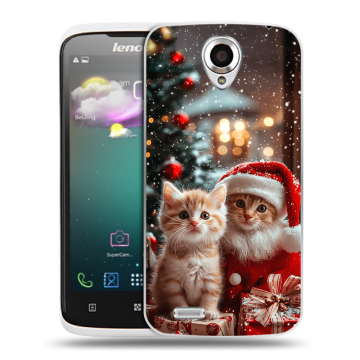 Пластиковый чехол на Lenovo S820 с принтом Новый год Пластиковый чехол на Lenovo S820 с принтом Новый год