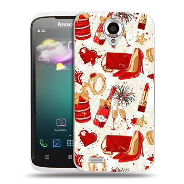 Пластиковый чехол на Lenovo S820 с принтом Новый год Пластиковый чехол на Lenovo S820 с принтом Новый год