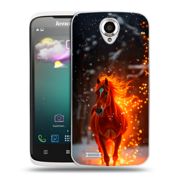Пластиковый чехол на Lenovo S820 с принтом Новый год Пластиковый чехол на Lenovo S820 с принтом Новый год