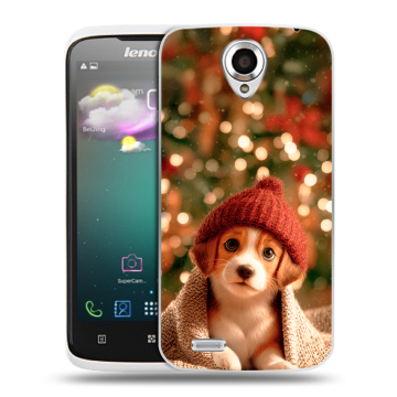 Пластиковый чехол на Lenovo S820 с принтом Новый год Пластиковый чехол на Lenovo S820 с принтом Новый год