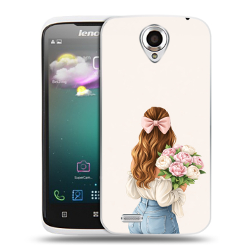 Пластиковый чехол на Lenovo S820 с принтом женский Пластиковый чехол на Lenovo S820 с принтом женский