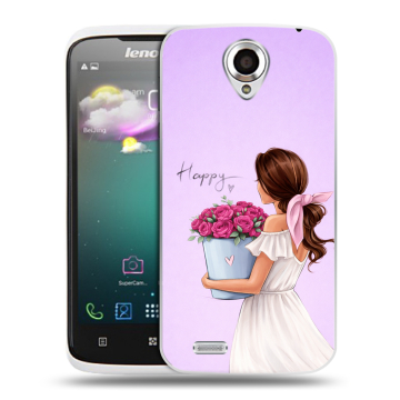 Пластиковый чехол на Lenovo S820 с принтом женский Пластиковый чехол на Lenovo S820 с принтом женский