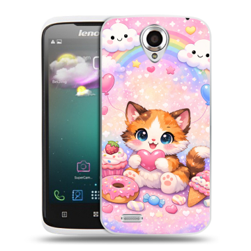 Пластиковый чехол на Lenovo S820 с принтом для девочек Пластиковый чехол на Lenovo S820 с принтом для девочек