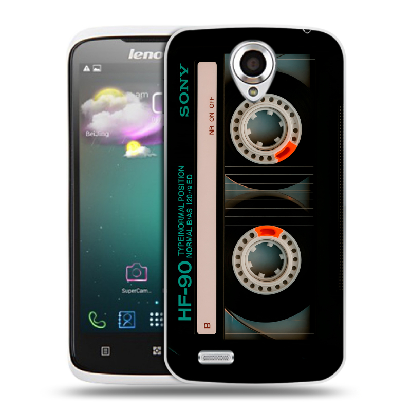 Пластиковый чехол на Lenovo S820 с принтом Кассета Пластиковый чехол на Lenovo S820 с принтом Кассета