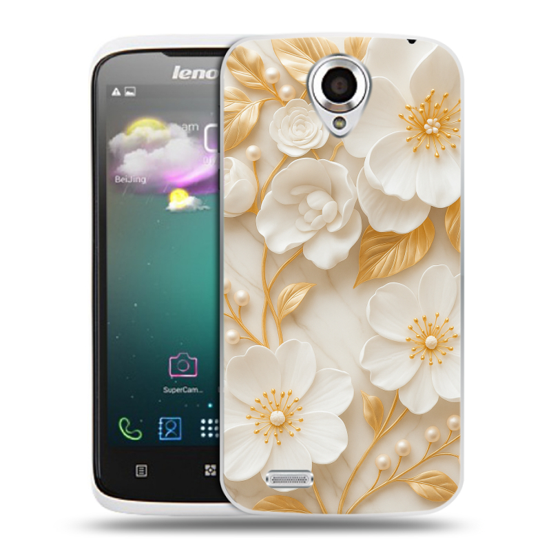 Пластиковый чехол на Lenovo S820 Ideaphone с принтом Цветы Пластиковый чехол на Lenovo S820 Ideaphone с принтом Цветы