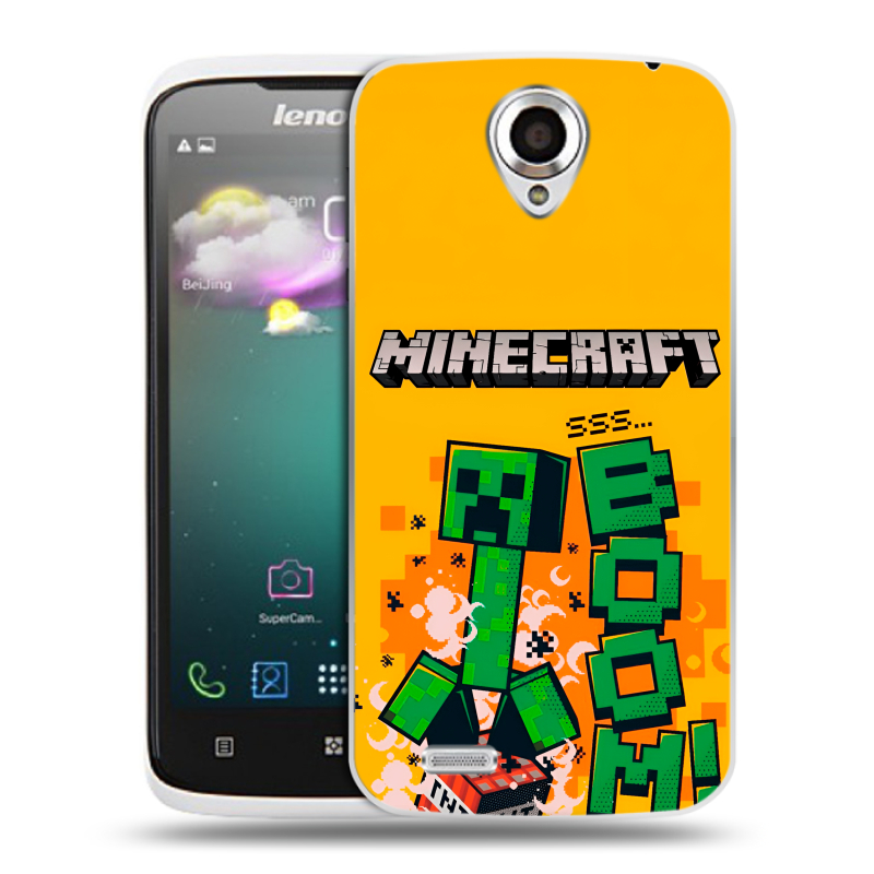 Пластиковый чехол на Lenovo S820 с принтом Майнкрафт Minecraft Пластиковый чехол на Lenovo S820 с принтом Майнкрафт Minecraft