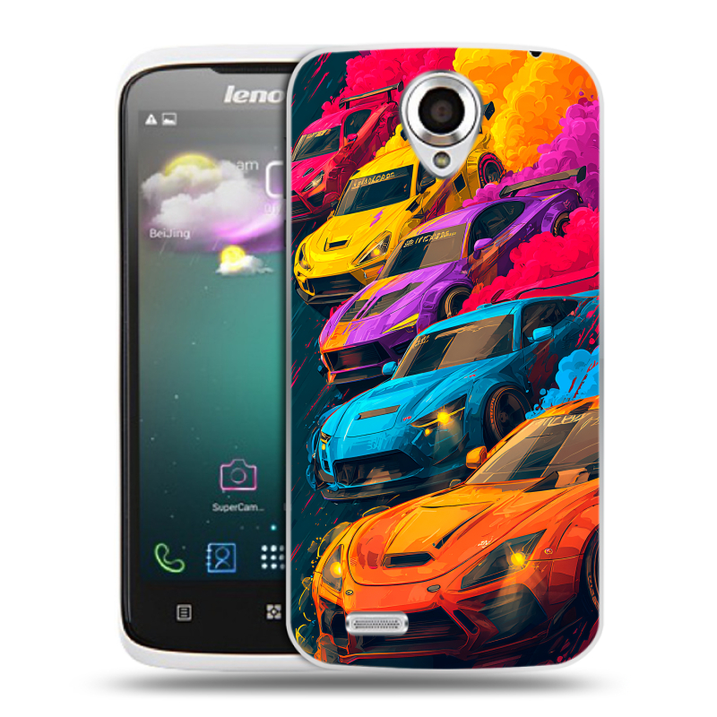 Пластиковый чехол на Lenovo S820 с принтом Тачки Пластиковый чехол на Lenovo S820 с принтом Тачки