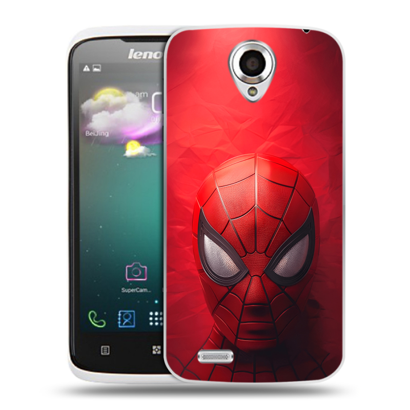 Пластиковый чехол на Lenovo S820 с принтом Spiderman Человек паук Пластиковый чехол на Lenovo S820 с принтом Spiderman Человек паук
