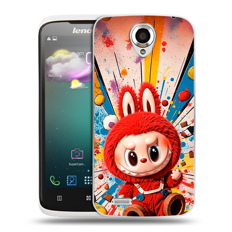 Пластиковый чехол на Lenovo S820 с принтом Labubu Лабубу Пластиковый чехол на Lenovo S820 с принтом Labubu Лабубу