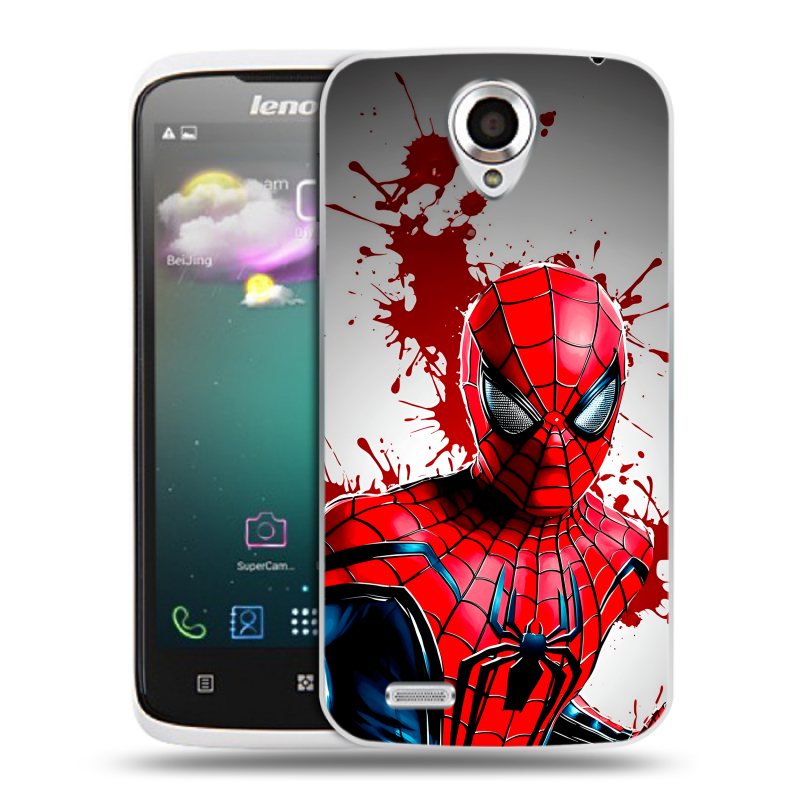 Пластиковый чехол на Lenovo S820 с принтом Spiderman Человек паук Пластиковый чехол на Lenovo S820 с принтом Spiderman Человек паук