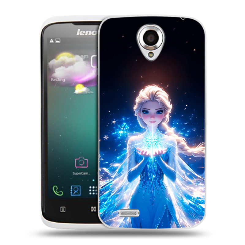 Пластиковый чехол на Lenovo S820 с принтом Холодное сердце Frozen Пластиковый чехол на Lenovo S820 с принтом Холодное сердце Frozen