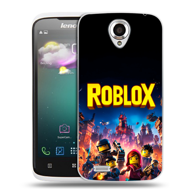 Пластиковый чехол на Lenovo S820 с принтом Roblox Роблокс Пластиковый чехол на Lenovo S820 с принтом Roblox Роблокс