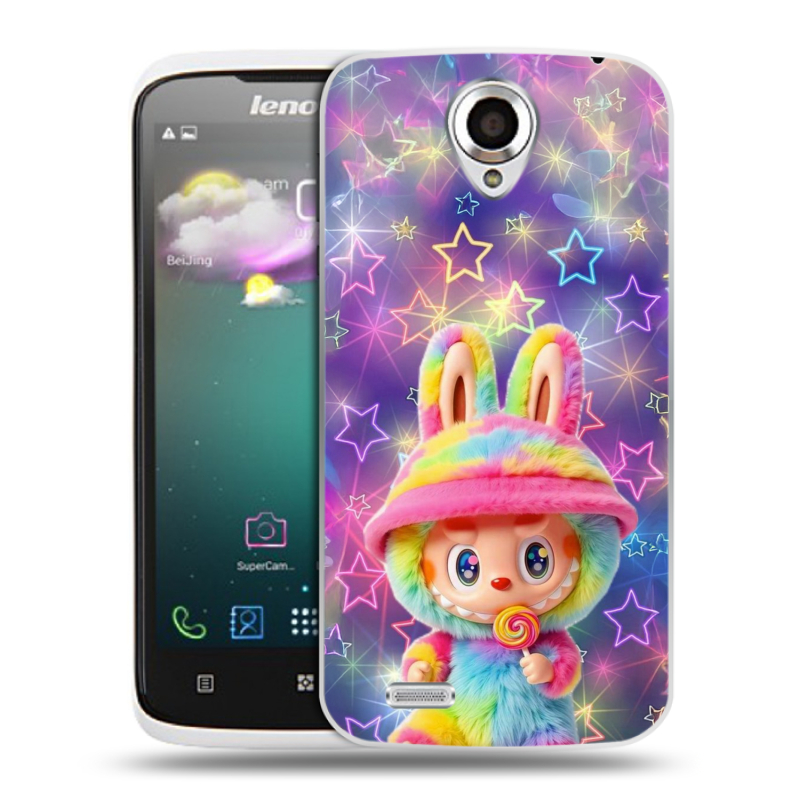 Пластиковый чехол на Lenovo S820 с принтом Labubu Лабубу Пластиковый чехол на Lenovo S820 с принтом Labubu Лабубу