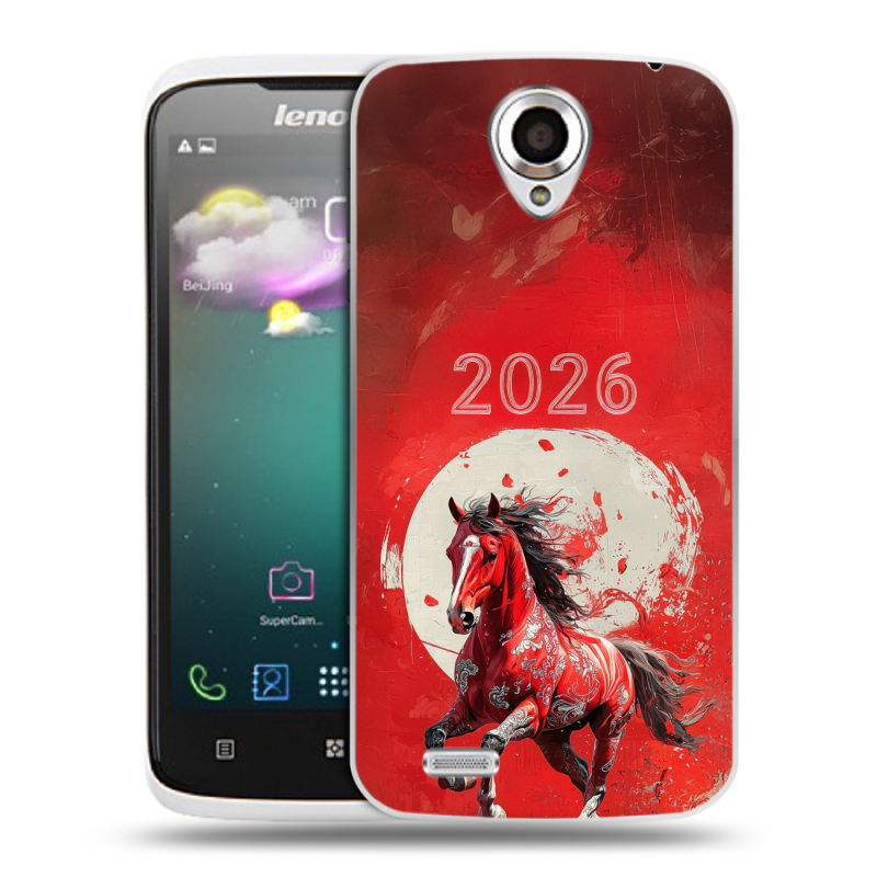 Пластиковый чехол на Lenovo S820 с принтом Новый год Пластиковый чехол на Lenovo S820 с принтом Новый год