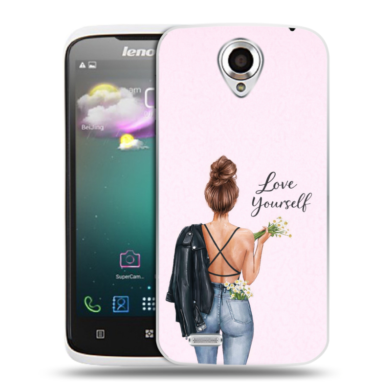 Пластиковый чехол на Lenovo S820 с принтом женский Пластиковый чехол на Lenovo S820 с принтом женский