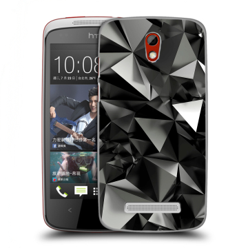 Пластиковый чехол на HTC Desire 500 с принтом Черные кристаллы Пластиковый чехол на HTC Desire 500 с принтом Черные кристаллы
