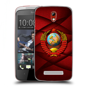 Пластиковый чехол на HTC Desire 500 с принтом Герб СССР
