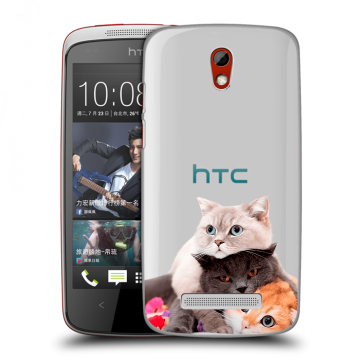 Пластиковый чехол на HTC Desire 500 с принтом Кошки